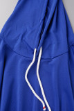 Red Casual Solid Patchwork Hooded Collar Long Sleeve Two Pieces