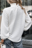 White Street Solid Flounce Half A Turtleneck Tops