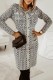 White Casual Print Patchwork O Neck Long Sleeve Dresses