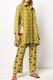 Yellow Casual Print Patchwork Shirt Collar Long Sleeve Two Pieces