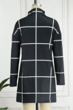Red Casual Print Patchwork Half A Turtleneck Straight Dresses