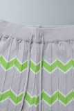 Pink Casual Patchwork O Neck Short Sleeve Two Pieces