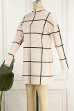 Red Casual Print Patchwork Half A Turtleneck Straight Dresses