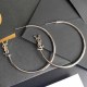 Silver Street Letter Patchwork Earrings