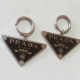 Black Street Letter Geometric Patchwork Earrings