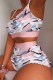 Camouflage Sexy Living Print Basic Spaghetti Strap Sleeveless Two Pieces