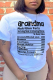 White Casual Street Print Patchwork Letter O Neck T-Shirts
