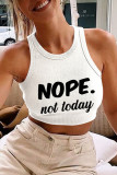 Pink Casual Letter Print Basic O Neck Tops