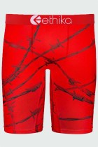 Red Sexy Print Patchwork Letter Mid Waist Pencil Bottoms