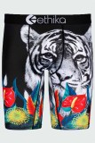 Tiger Pattern Sexy Print Patchwork Letter Pencil Bottoms