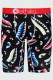 Black Red Street Print Patchwork Letter Pencil Bottoms