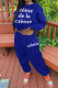 Blue Casual Print Patchwork O Neck Long Sleeve Two Pieces