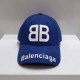 Blue Casual Street Letter Patchwork Hat
