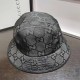Black Casual Street Letter Patchwork Hat