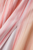 Colour Sexy Print Patchwork Strapless Pencil Skirt Dresses