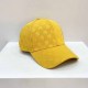 Yellow Casual Street Letter Patchwork Hat