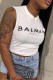 Black And White Street Print Letter O Neck Tops