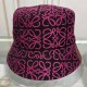 Fuchsia Casual Street Geometric Patchwork Hat