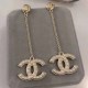 Gold Street Geometric Chains Pearl Earrings