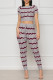 Pink Casual Patchwork O Neck Short Sleeve Two Pieces