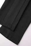 Coffee Sexy Solid Patchwork Strapless Skinny Jumpsuits