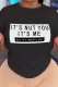 Black Casual Letter Print Basic O Neck T-Shirts