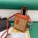 Red-brown Street Geometric Patchwork Bags
