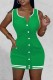 Green Casual Solid Basic O Neck Vest Dress Dresses