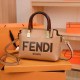 Brown Casual Street Letter Patchwork Bags