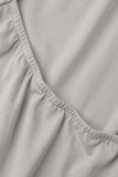 Red Sexy Solid Backless Short Sleeve Swimwears (Without Paddings)