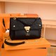 Black Casual Simplicity Letter Chains Bags