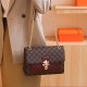 Brown Casual Street Letter Patchwork Bags