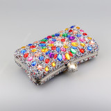 Gold Casual Patchwork Chains Rhinestone Bags