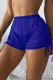 Blue Sexy Solid Draw String Frenulum See-through Swimming Pants