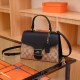 Black khaki Casual Simplicity Geometric Patchwork Bags