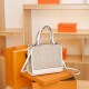 White Casual Simplicity Geometric Patchwork Bags