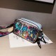 Blue Casual Graffiti Patchwork Bags