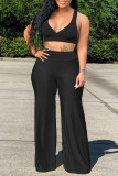 Red Sexy Solid Two Pieces