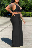 Red Sexy Solid Two Pieces
