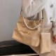 Khaki Casual Simplicity Letter Chains Pearl Bags