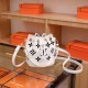 White Casual Street Letter Patchwork Bags