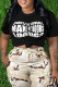 Black Casual Letter Print Basic O Neck T-Shirts