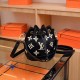 Black Casual Street Letter Patchwork Bags