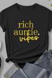 White Casual Letter Print Basic O Neck T-Shirts