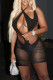 Black Sexy Solid Hollowed Out Patchwork See-through Two Pieces