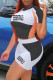 Black Casual Sportswear Letter Print Patchwork O Neck Short Sleeve Two Pieces