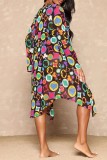 Multicolor Sexy Print Patchwork Swimwears (With Paddings)