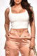 White Casual Sportswear Solid Patchwork U Neck Tops