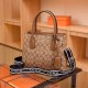 Brown Casual Elegant Geometric Patchwork Letter Bags