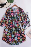 Multicolor Sexy Print Patchwork Swimwears (With Paddings)
